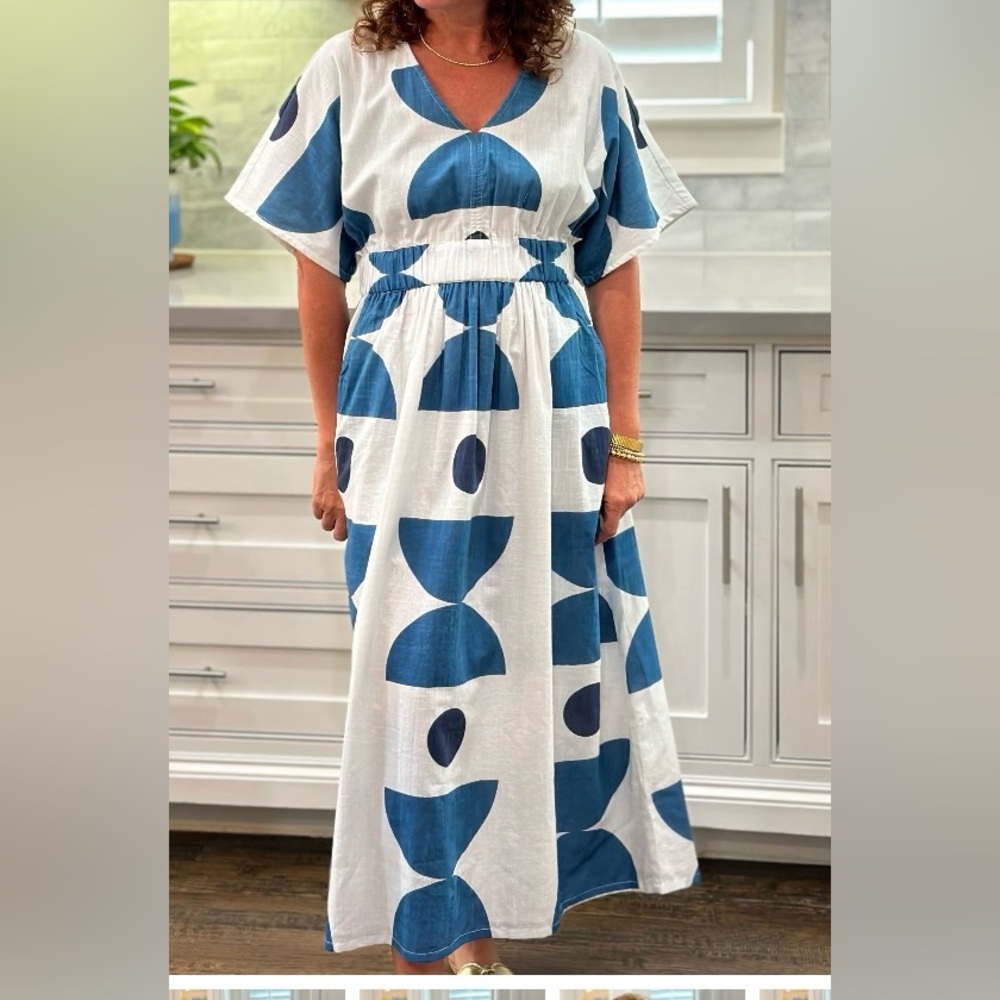 Uncle Frank Graphic Blues Dress sz XS. New with tags.
